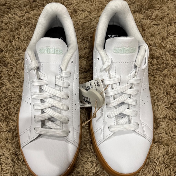 White Adidas Womens Advantage 2.0 Shoes Size 6.5 - Picture 4 of 14
